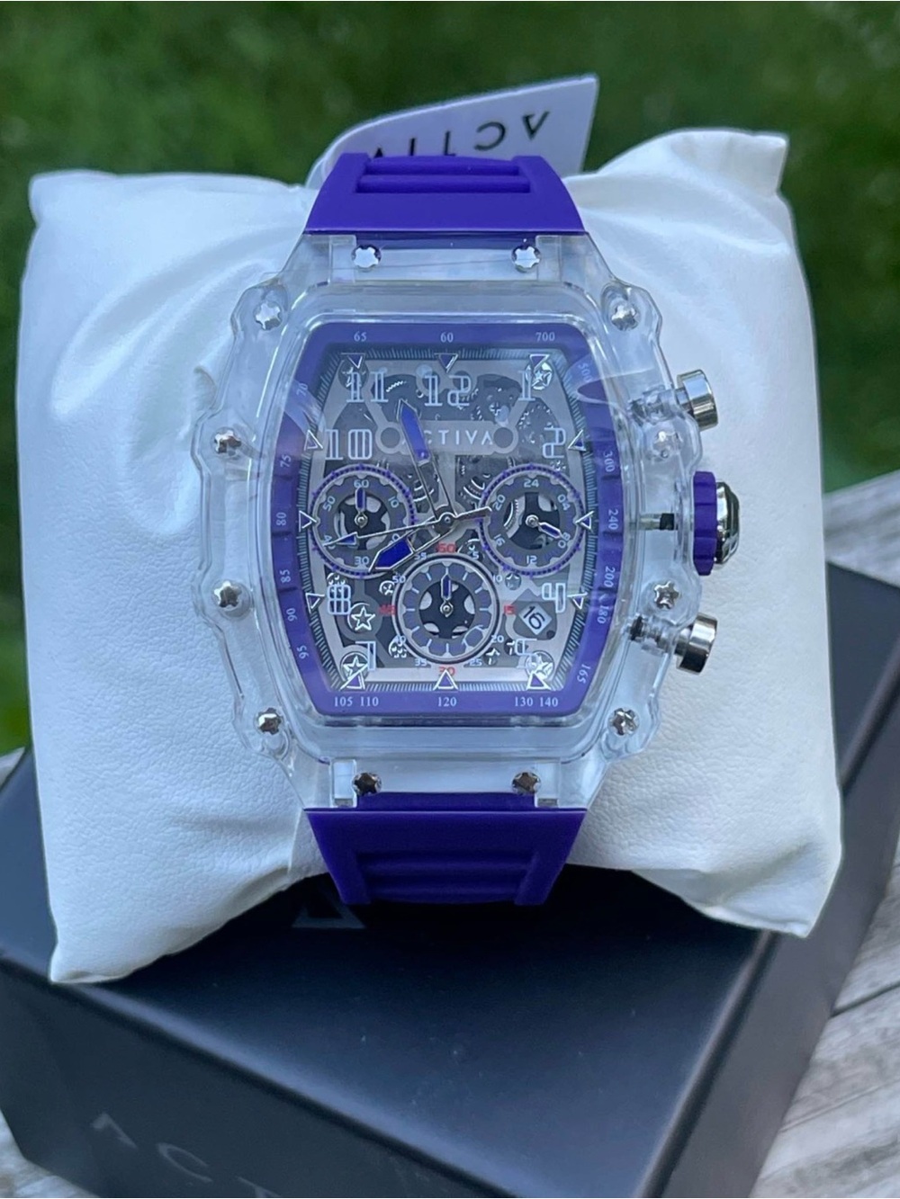 Activa X Invicta Skeleton Dial Purple 44.3mm